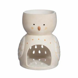 Sass & Belle Olivia Owl Oil Wax Melt Burner Soft Taupe Deep Dish - Picture 1 of 2