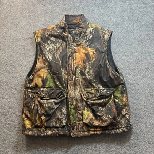 Vintage Remington Mens XL Hunting Vest Mossy Oak Breakup Camo Insulated - Picture 1 of 12