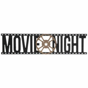 Movie Night Wood Wall Décor. Theater Room Decor - Picture 1 of 3