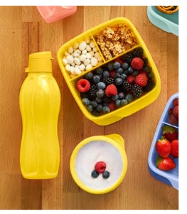 Tupperware Eco Lunch Solutions 3Pc Set Yellow New - Picture 1 of 1