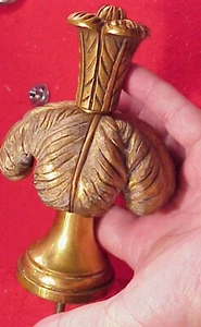 VINTAGE SOLID Brass Architectural Newel Post Finial Banister Stairs 6in 3+LB - Picture 1 of 14