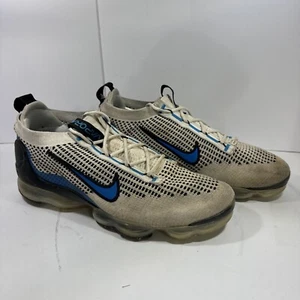 Nike Air VaporMax 2021 FK Flyknit White/Photo Blue-Black Men's 10.5 DM0025-100 - Picture 1 of 9