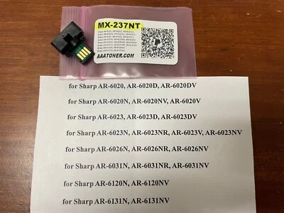 MX-237NT Toner Chip for Sharp AR-6020, AR-6023, AR-6026, 6031, 6120, 6131 Refill - Image 1 of 3