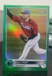 Zach Pop 2022 Topps Chrome Green Refractor 41 #’d /99 RC Rookie - Picture 1 of 2