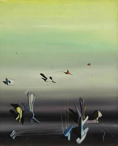 YVES TANGUY Surrealism Art Poster or Canvas Print "J'AVAIS DÉJÀ CET ÂGE QUE J'A" - Picture 1 of 1