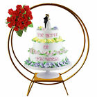 80cm Round Cupcake Display Holder&floral Hoop Wedding Cake Stand Gold Arch Rack