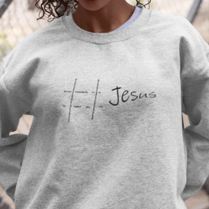 Heavy Blend™ Crewneck Sweatshirt "Hashtag Jesus" - Picture 1 of 70
