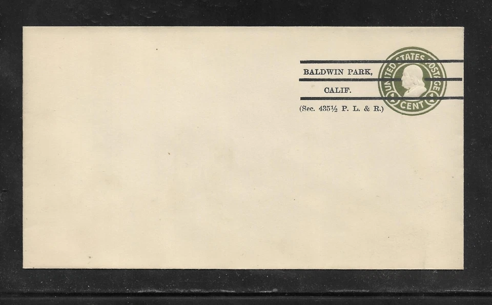 US Precancel Envelope: CA Baldwin Park - 1a1 A 47 28; Unused - Image 1 of 1