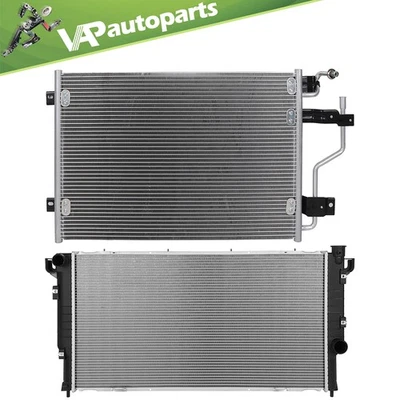 For 1994-1997 Dodge Ram 2500 3500 Aluminum Radiator & Condenser Cooling Assembly - Image 1 of 4