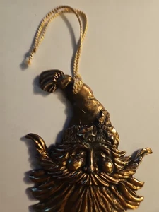 Weihnachtsmann Ornament bronziertes Metall  - Bild 1 von 4