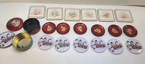 Lot of 18 Vintage Coasters – 3 Unique Sets of 6 – Assorted Styles And Designs - Picture 1 of 24