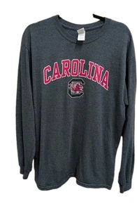 Maglietta South Carolina Gamecocks grigia taglia grande Gildan manica lunga - Foto 1 di 6