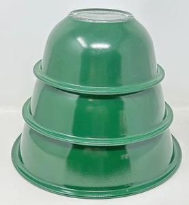 Cuencos mezcladores Pyrex Forest verde vidrio transparente 322, 323, 325 - Imagen 1 de 16
