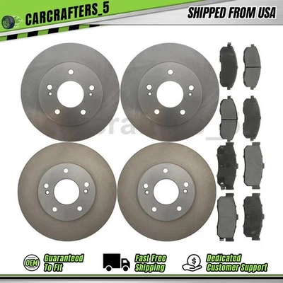 Conjunto de pastilhas de freio dianteiras traseiras rotores de freio a disco para 1996-1999 INFINITI I30 3.0L - Imagem 1 de 4