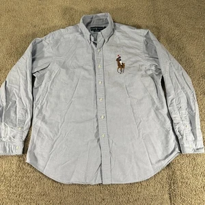 Ralph Lauren Shirt Mens XL Blue Classic Fit Button Down Big Pony Embroidered - Picture 1 of 16