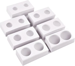 350Pcs Coin Holders Cardboard Coins Flips 2X2, 7 Sizes Collection Display Book f - Picture 1 of 12