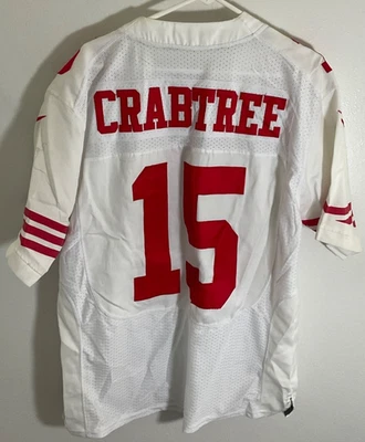 Nueva Camiseta Michael Crabtree San Francisco 49ers Nike Blanca NFL Sobre el Campo Talla 44 Foto 1 de 4