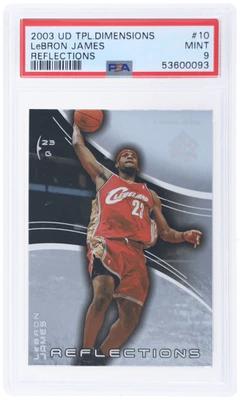 2003 Upper Deck Triple Dimensions LeBron James Reflections #10 PSA 9 Rookie RC - Image 1 of 2