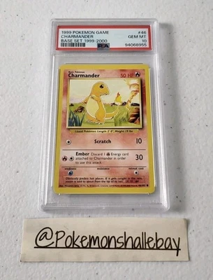 Charmander 46/102 - Base Set WOTC *PSA 10 - GEM MINT* Common Pokemon Card - Image 1 of 4