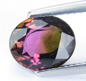 2.25ts Amazing Natural Bi-Color Tourmaline Oval Shape Loose Gemstone - Picture 1 of 5