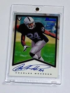1998 Bowman Charles Woodson Rookie Autograph SP + Gorgeous Auto Raiders - Picture 1 of 2