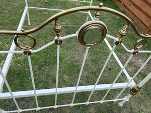 Antique vintage Cast iron Double Bed - Picture 1 of 4
