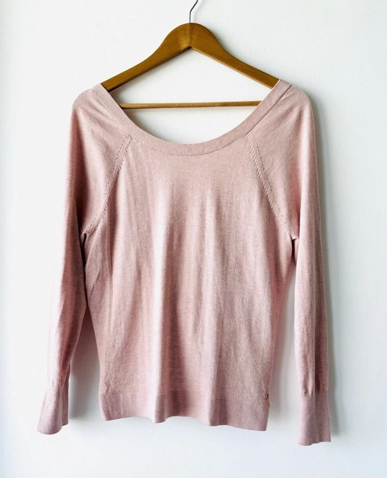 Suéter Victoria’s Secret Bebé Rosa Nudo Torcido Espalda Abierta Tejido Mujer S Balletcore Foto 1 de 4