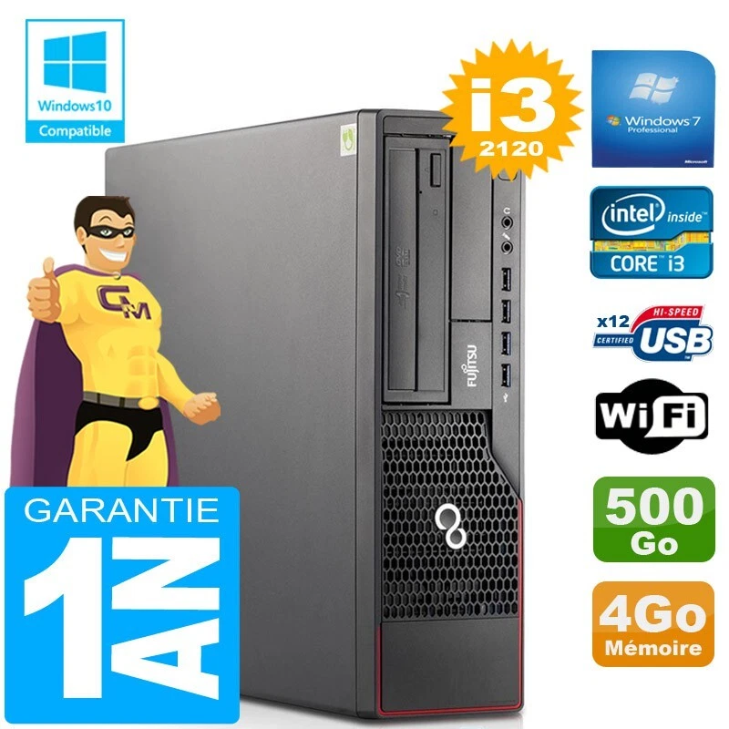 PC Fujitsu Esprimo E700 E90+ SFF Core I3-2120 RAM 4GB Festplatte 500GB Wifi W7 - Bild 1 von 1