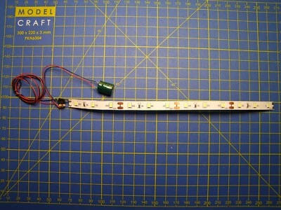 HOBRICOLETRAINMODELISME Kit câblé LED 12/16 V éclairage wagon blanc clair ou chaud + lamelles HO AC/DC