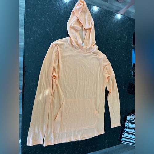 VETEMENTS Felpa con cappuccio arancione leggera leggera