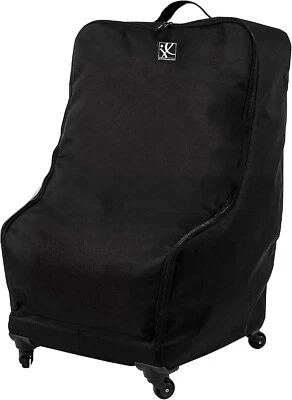 J L Childress Travel Bag With 4 Wheels For Car Seat Spinner Wheelie Black - Image 1 of 4