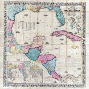1857 Mappa dell'America Centrale - Foto 1 di 5