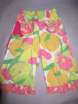 euc Hanna Andersson fruit ruffle pants girls 100 4  free ship USA - Image 1 of 2