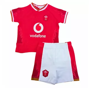 Wales Rugby WRU Baby/Toddler Home T-Shirt & Shorts Set | Red | 2024/25 - Picture 1 of 4