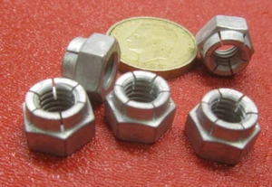 Cadmium Plated FlexLoc Hex Nut RH, 5/16"-18 x 1/2" W x 23/64" H, 20 Pc - Picture 1 of 12