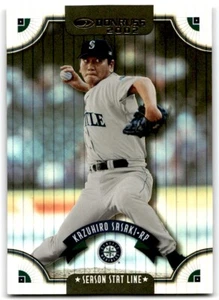 2002 Donruss Kazuhiro Sasaki 21/45 Seattle Mariners #114 Stat Line Season - Picture 1 of 2