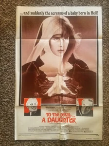 TO THE DEVIL A DAUGHTER Original Movie Poster 1976 CHRISTOPHER LEE Horror Folded - Picture 1 of 4