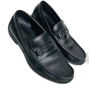 Mark Anthony Men’s Black Leather Upper Dress Shoes Loafers Size 10M - Picture 1 of 12