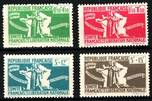 FRANCE WW2 *Comite Francais* CHARITY Stamps{4} PATRIOTS Mint MNH {samwells}SS760 - Picture 1 of 9
