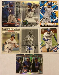 Leody Taveras 2018 Bowman Chrome Top 100 Prospects Talent Pipeline 2021 RC Fire+ - Picture 1 of 1