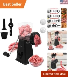 Compact Manual Meat Grinder - Stainless Steel Blades with Powerful Suction Base - Picture 1 of 9
