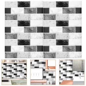 6 Sheets Interior Wall Decor Stickers Tile Waterproof Self-adhesive Peel and - Picture 1 of 12