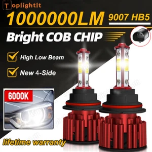 2x 9007/HB5 LED Headlight Bulbs Kit 6500K White High Low Beam Light Super Bright - Picture 1 of 12