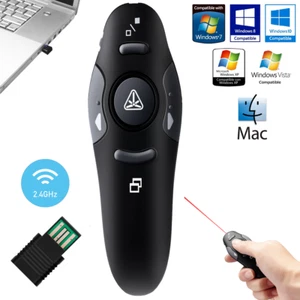 Power Point Presentation Remote Wireless USB PPT Presenter Laser Pointer Clicker - Picture 1 of 6