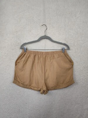 Forever 21 Mujer Corto Grande Marrón 100% Rayón Elástico Desperdicio Pull On Informal Mini Foto 1 de 4