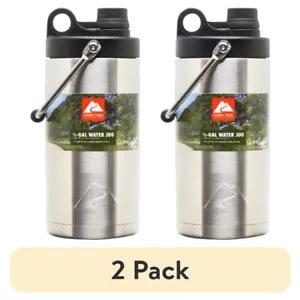 2 pack Gallon Double-Wall Vacuum-Sealed Insulated Stainless Steel Water Jug - Picture 1 of 7