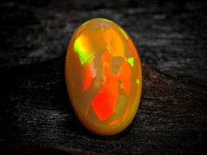 8.20 Ct Natural Ethiopian Welo Fire Opal Oval Shape Cabochon, 12x18 MM #130 - Picture 1 of 6