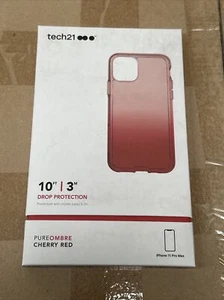 Tech21 iPhone 11 Pro Max PureOMBRE Drop Protection case   Cherry Red T21 - 7553 - Picture 1 of 2