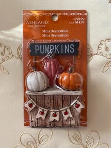 ASHLAND HALLOWEEN MINIATURES PUMPKIN STAND ~ NEW IN PKG FALL THANKSGIVING - Picture 1 of 6