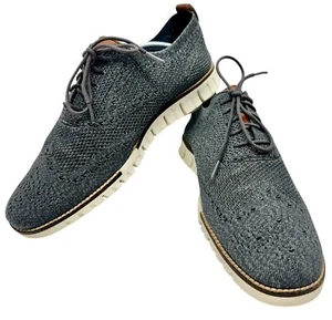 Cole Haan Gray Zerogrand Stitchlite Wingtip Oxford Dress Shoes C27692 Men 11 - Picture 1 of 10